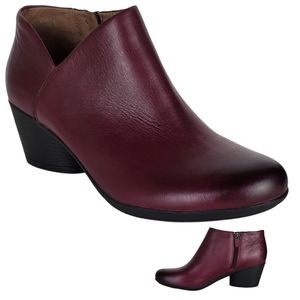 New Dansko Raina wine burnished leather bootie